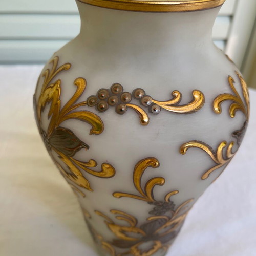 Art Nouveau antique opaline vase