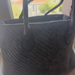 Handbag used, spacious gray