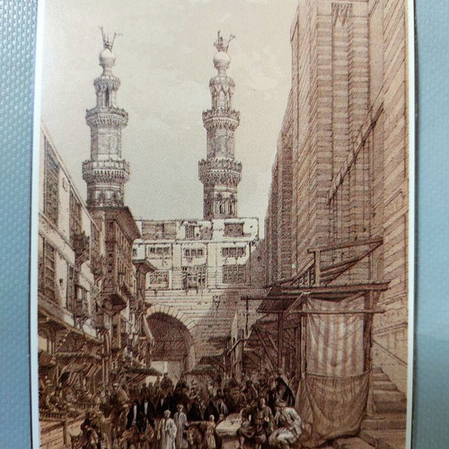 Vintage Egypt Carte Postale Bab El Zuweila by Lehnert & Landrock