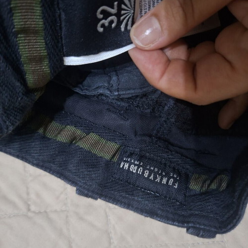 Funky Buddha cargo pants used, dark blue, size 32 with elastic cuffs