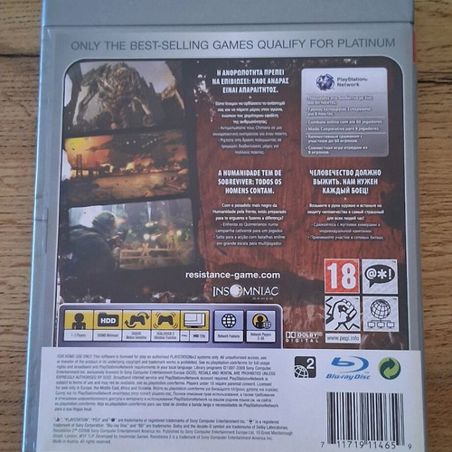 Resistance 2 PlayStation 3 like new