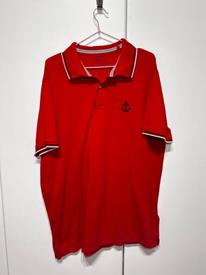 Polo men's short-sleeve shirt red size XL like new