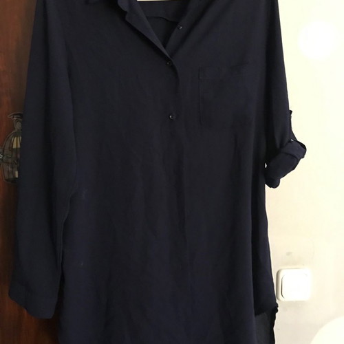Long shirt used, blue, size s with loose fit