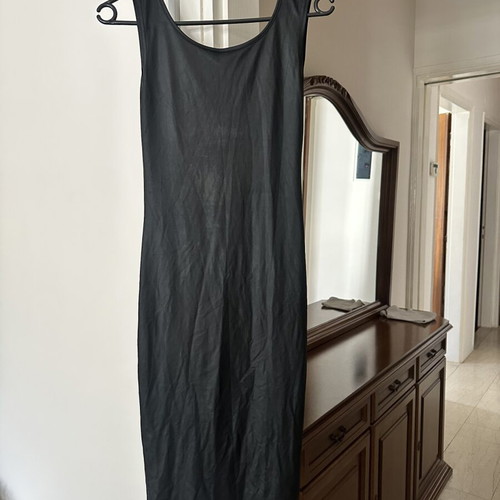 Leather dress slim fit, like new, black, size XS