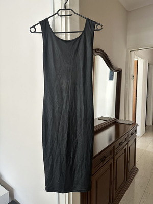 Leather dress slim fit, like new, black, size XS