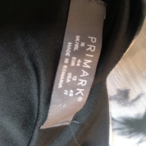 Primark Maxi Dress Tie-Dye size XL like new, black and white