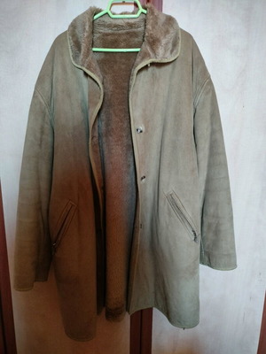 Women's coat used with fur lining, beige, size XL