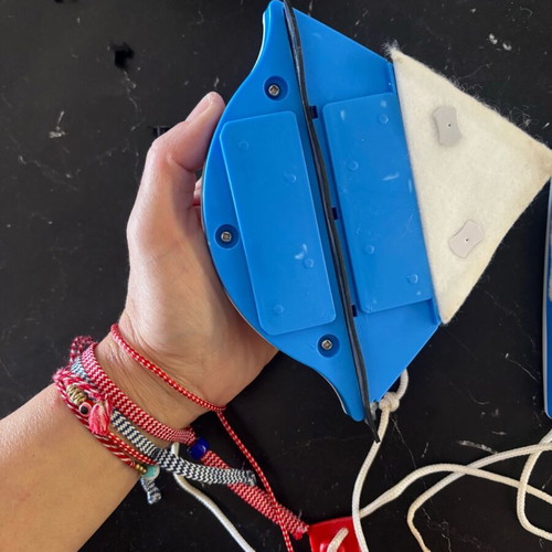 Magnetic window cleaning device used