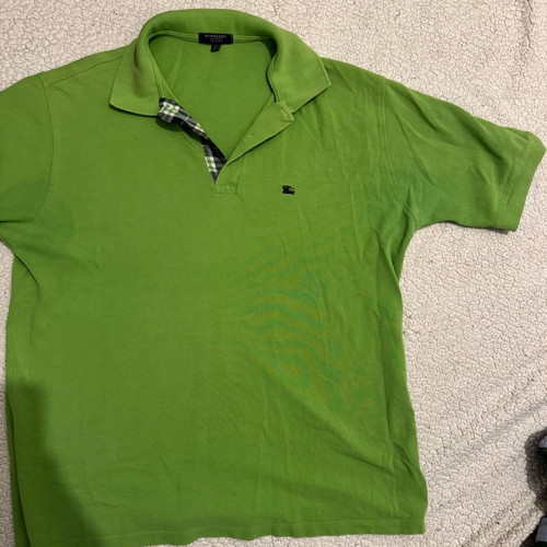Burberry Polo Shirt green like new, 100% cotton, size L