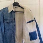 Denim jacket with fur