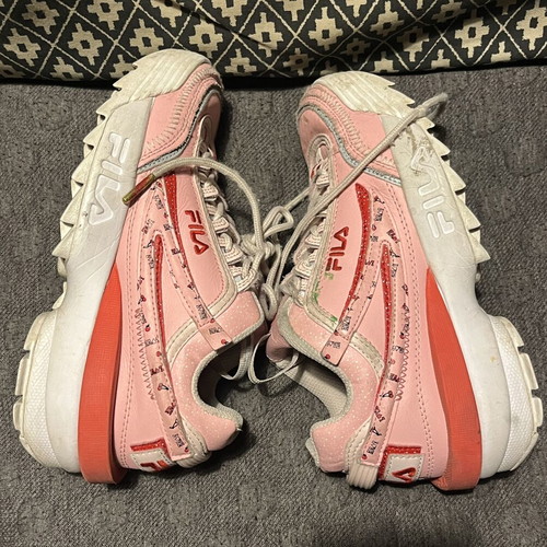 Fila girls' athletic shoes used, size 37 1/2, pink