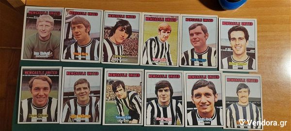  sillektika chartakia NEWCASTLE UNITED A&BC ORANGE BACK 1970 FOOTBALL TRADE CARDS