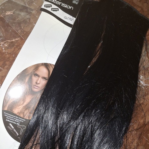 Black Clip-In Hair Extensions 60cm, 120gr