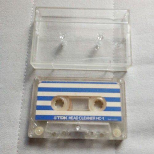 TDK Head Cleaner HC-1 tape cassette used, 1990s audio cleaner