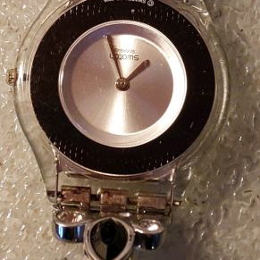 Swatch Skin Baroque Eyes SFK281G ladies steel watch used