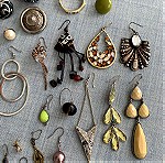 27 μονά σκουλαρίκια, για καλλιτέχνες που θέλουν να τα μετατρέψουν σε καρφίτσες/κρεμαστά, όλα 20 ευρώ