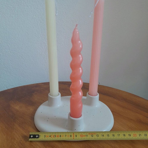 Ceramic Jysk Candlestick with 8 Candles Like New