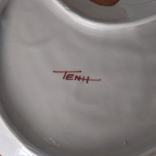 Ceramic platter handmade original from TENI workshop