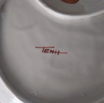 Ceramic platter handmade original from TENI workshop