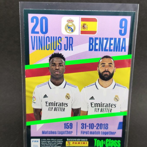 Panini Top Class collectible card Benzema - Vinicius Jr Synergy like new