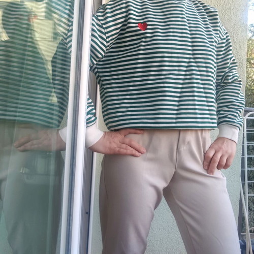 Reserved sweatshirt, small, cotton, striped