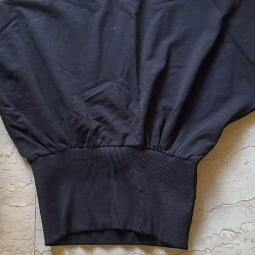 Pause Jeans cropped sweatshirt with waist elastic, black