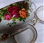  Φλιτζάνια κρέμας / σουπας - κονσομέ Royal Albert "old country roses" England 73'- 93'