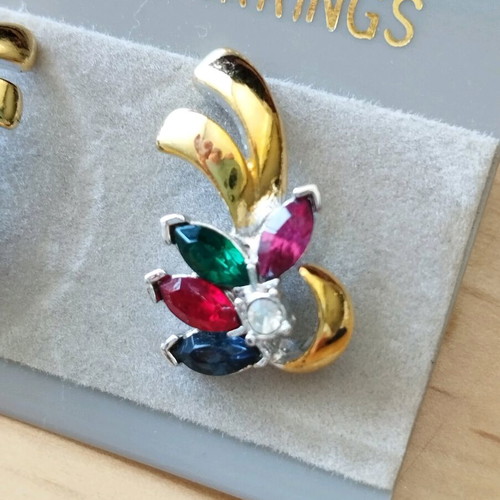 Earrings new, multicolored in original packaging