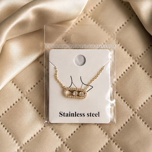 Stainless Steel Gold Necklace new, adjustable extension