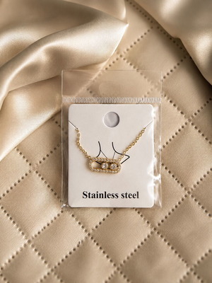 Stainless Steel Gold Necklace new, adjustable extension