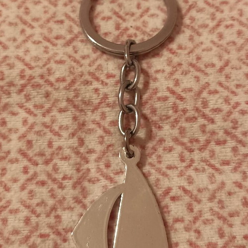 Metal Sailboat Keychain new