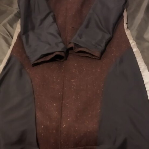Women's wool long coat used, brown