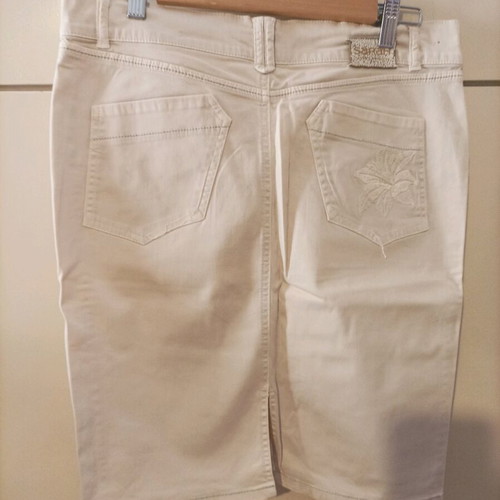 Pencil skirt beige cotton Sarah Lawrence, size L 40 12