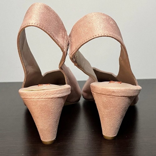 Roberto Rosso slingback heels, blush pink suede, EU 37