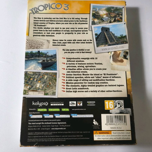 Tropico 3 PC game used, collectible old