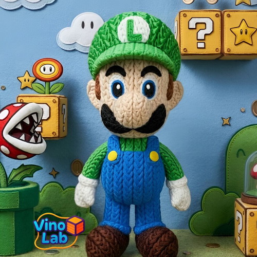 Luigi 3d Printed Figure new, collectible Nintendo