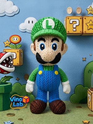 Luigi 3d Printed Figure new, collectible Nintendo
