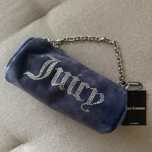 Juicy Couture Kimberly barrel bag new with tags, gray and blue