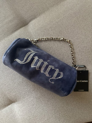 Juicy Couture Kimberly barrel bag new with tags, gray and blue