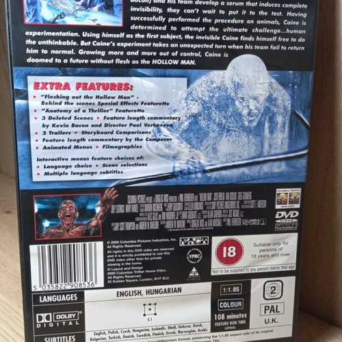 Hollow Man DVD with Greek subtitles