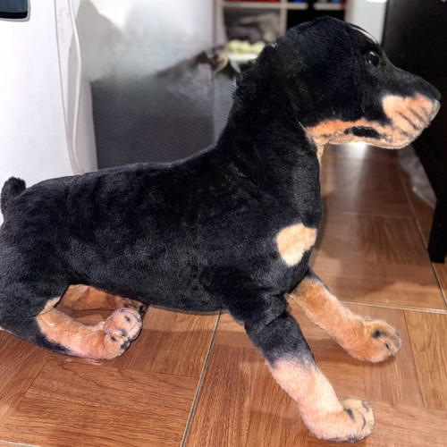 Rottweiler Plush Dog XXL with Flexible Frame like new