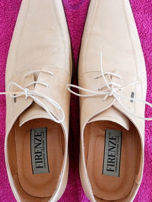 Firenze men's shoes size 45 like new, beige