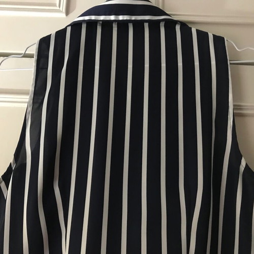 Ralph Lauren XS women's striped shirt blue and white, like new, 100% polyester