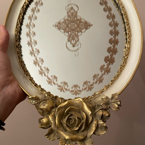 Mirror tray new 46x26 cm with velvet backing
