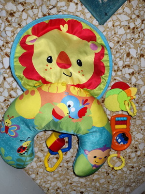 Activity Pillow for Babies like new with hanging toys
