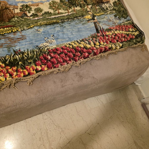Vintage wall decorative rug velour 1.62m width 62cm height