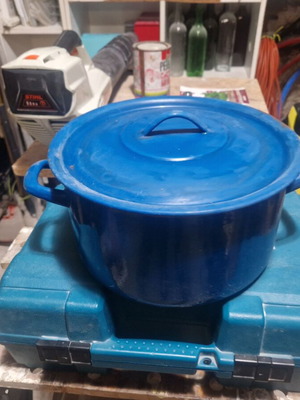 Enamel pot used for decoration
