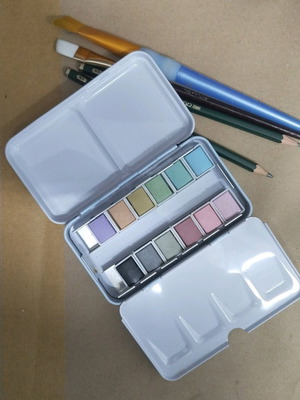 SeamiArt Morandi watercolor set 12 colors in metal case new