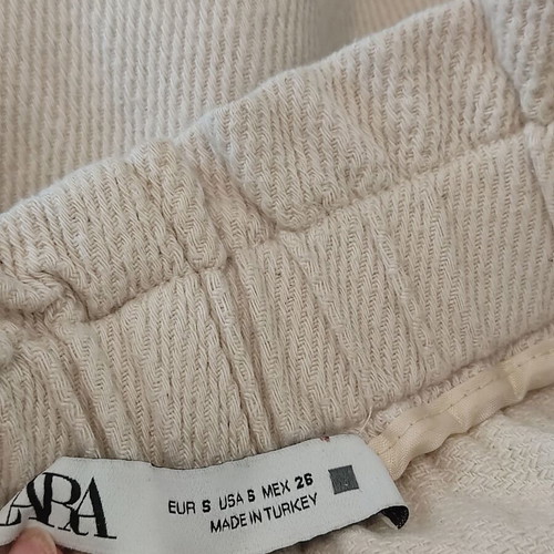 Zara beige cotton trousers S used