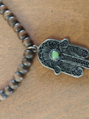 Handmade Fatima Hand Necklace like new, alpaca